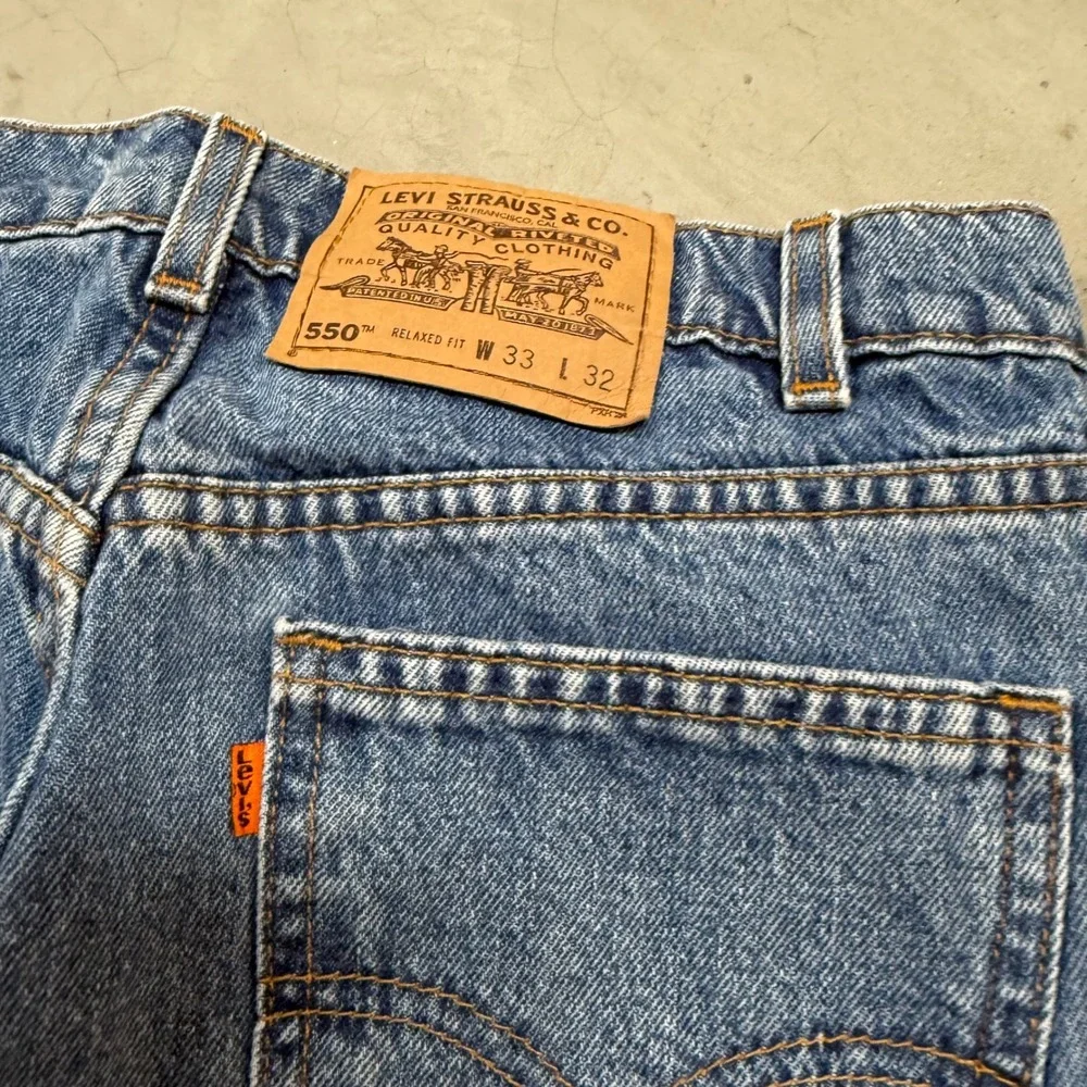 Vintage 80s Levi's 550 Orange Tab Denim Jeans‎